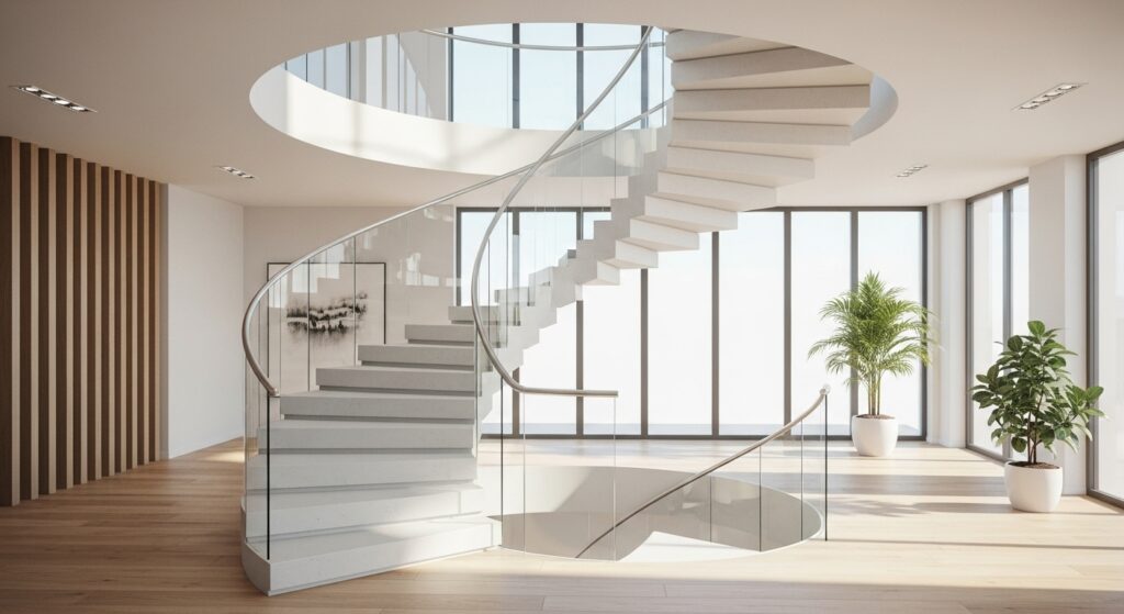 Escadas esculturais: design que valoriza os ambientes