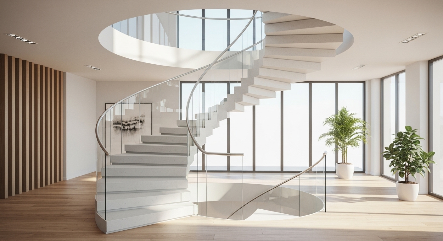 Escadas esculturais: design que valoriza os ambientes
