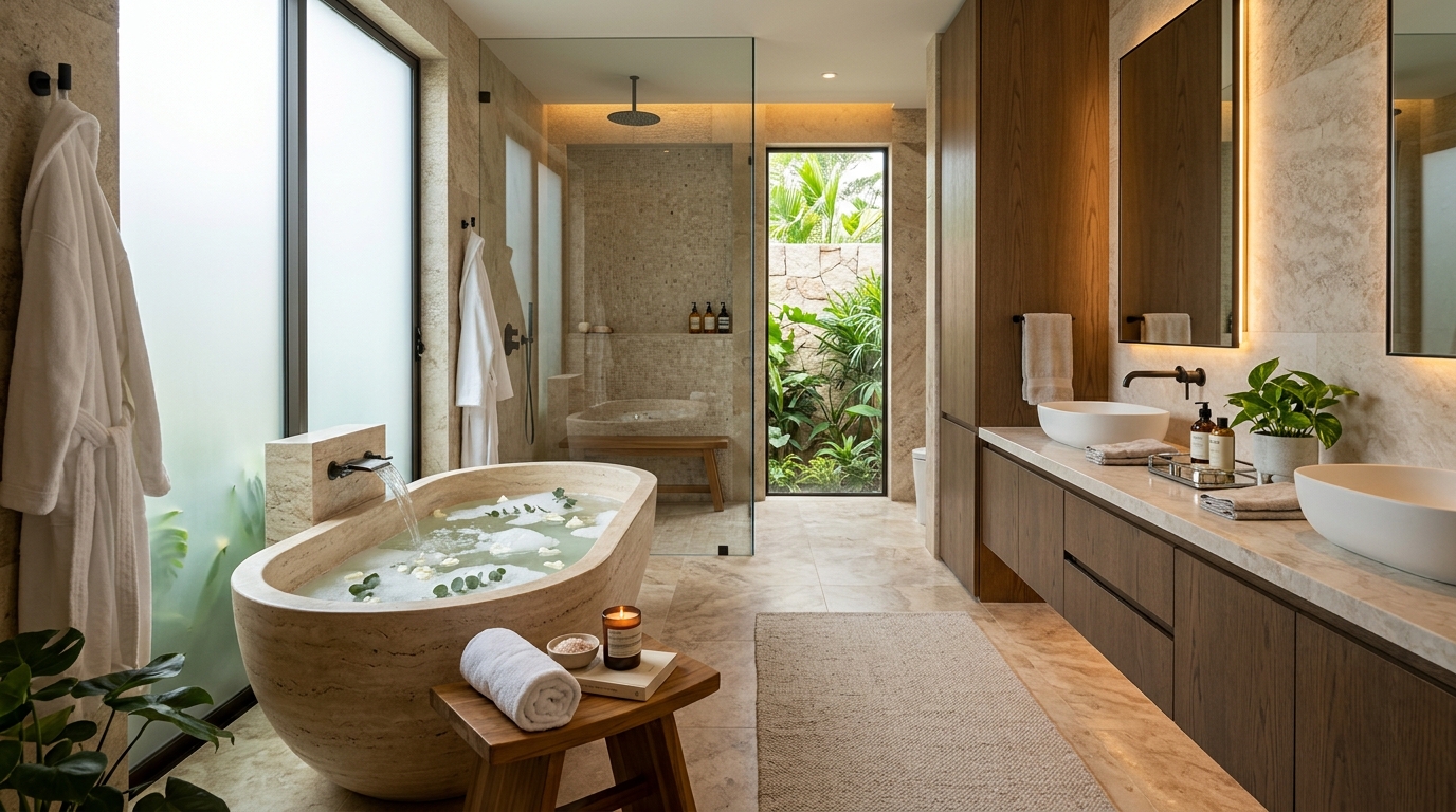 Banheiros tipo spa: luxo, relaxamento e sofisticação dentro de casa