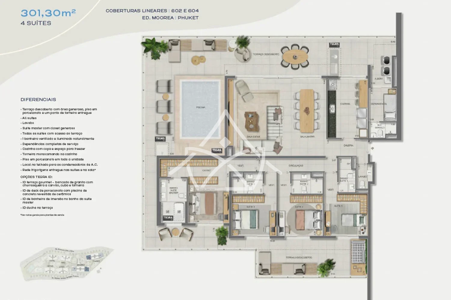 Gaea Home Resort – 3 e 4 Suítes na Barra da Tijuca