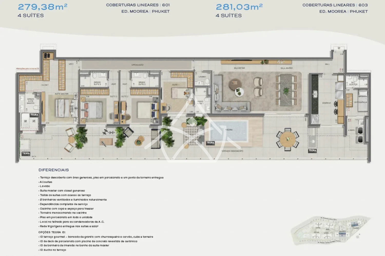 Gaea Home Resort – 3 e 4 Suítes na Barra da Tijuca