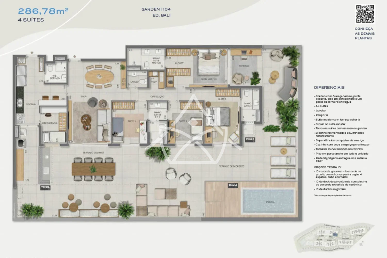 Gaea Home Resort – 3 e 4 Suítes na Barra da Tijuca
