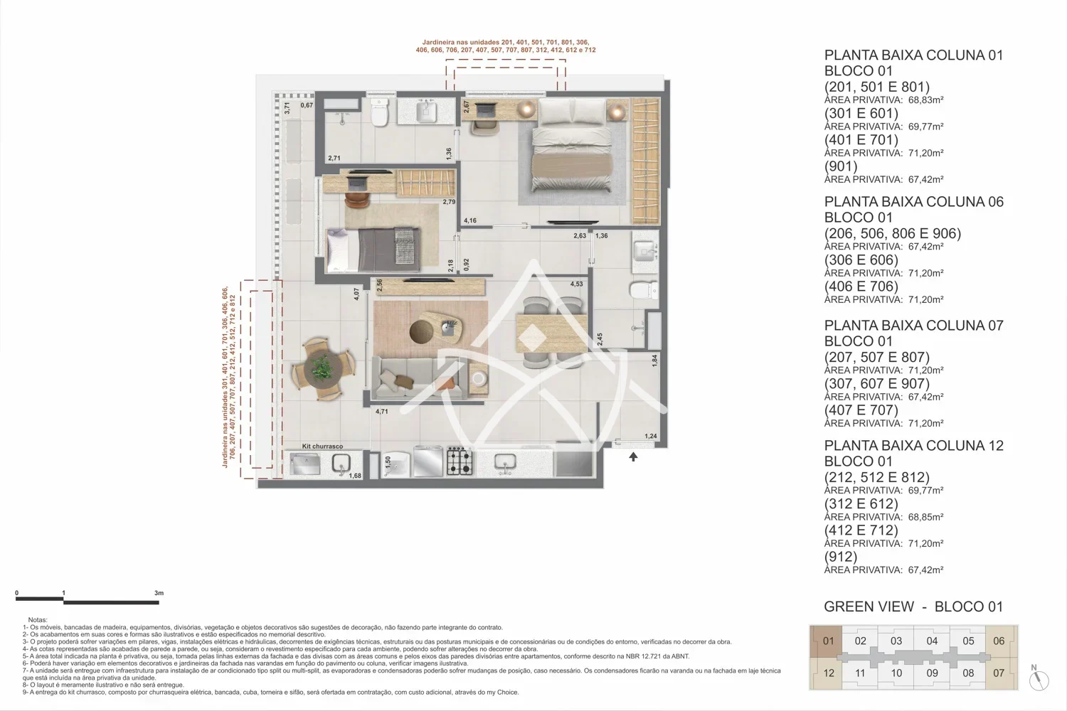Apartamentos na Planta no Green View Barra da Tijuca