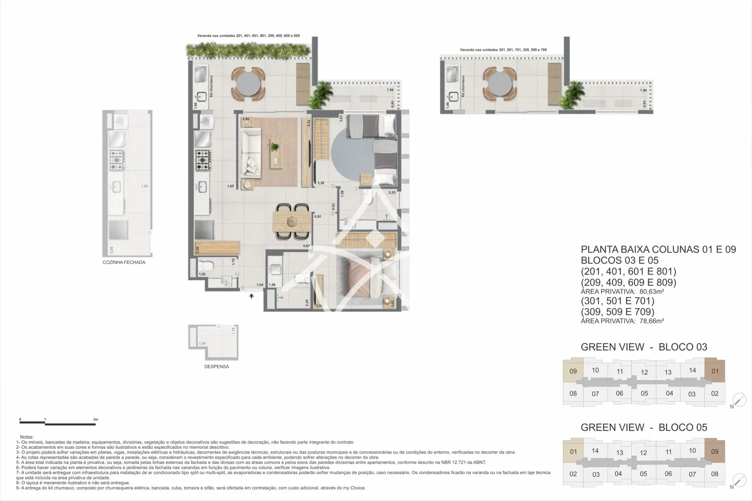 Apartamentos na Planta no Green View Barra da Tijuca