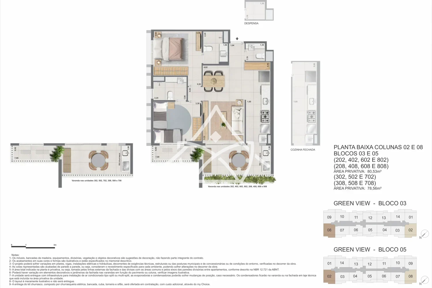Apartamentos na Planta no Green View Barra da Tijuca