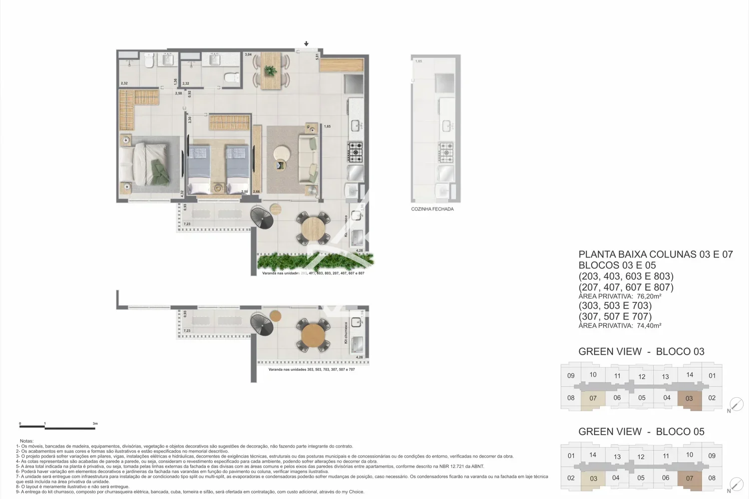Apartamentos na Planta no Green View Barra da Tijuca