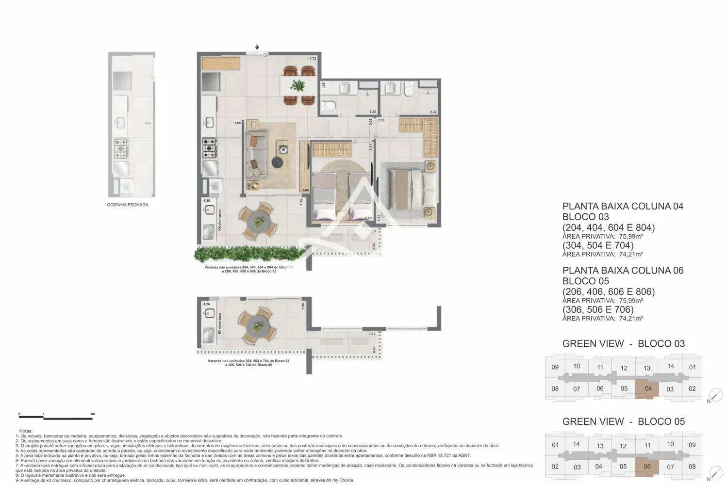 Apartamentos na Planta no Green View Barra da Tijuca