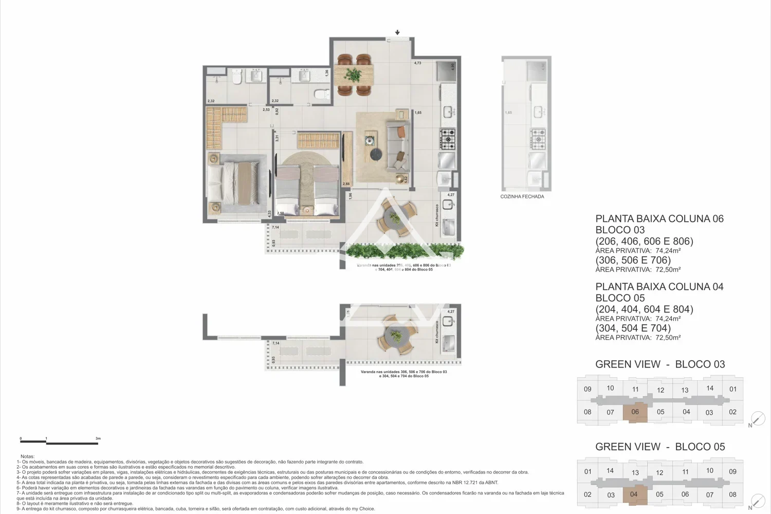 Apartamentos na Planta no Green View Barra da Tijuca