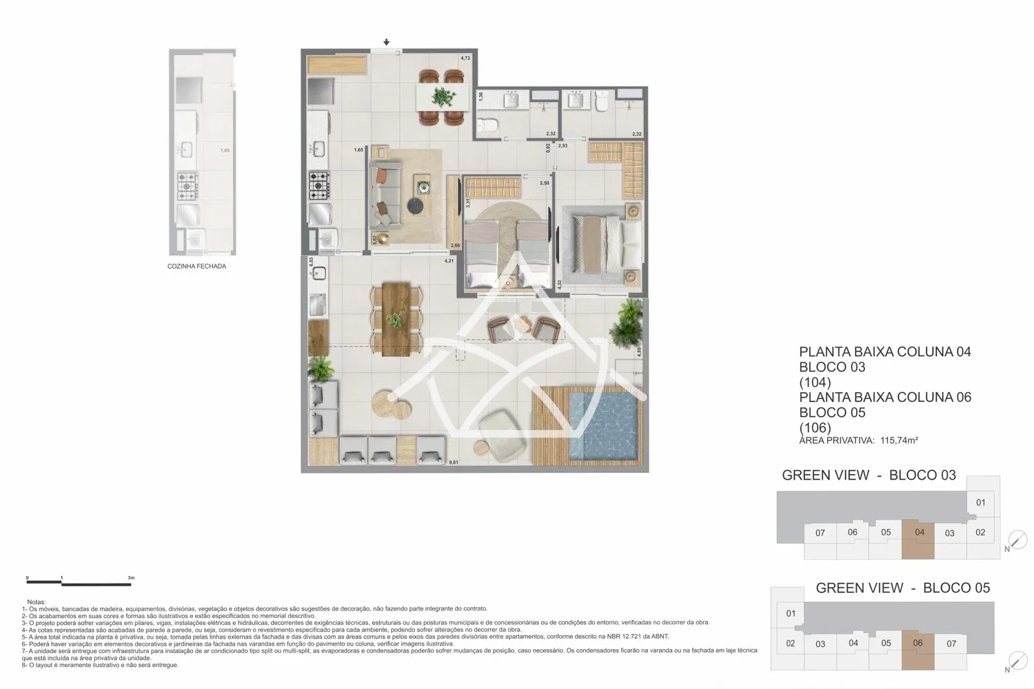 Apartamentos na Planta no Green View Barra da Tijuca