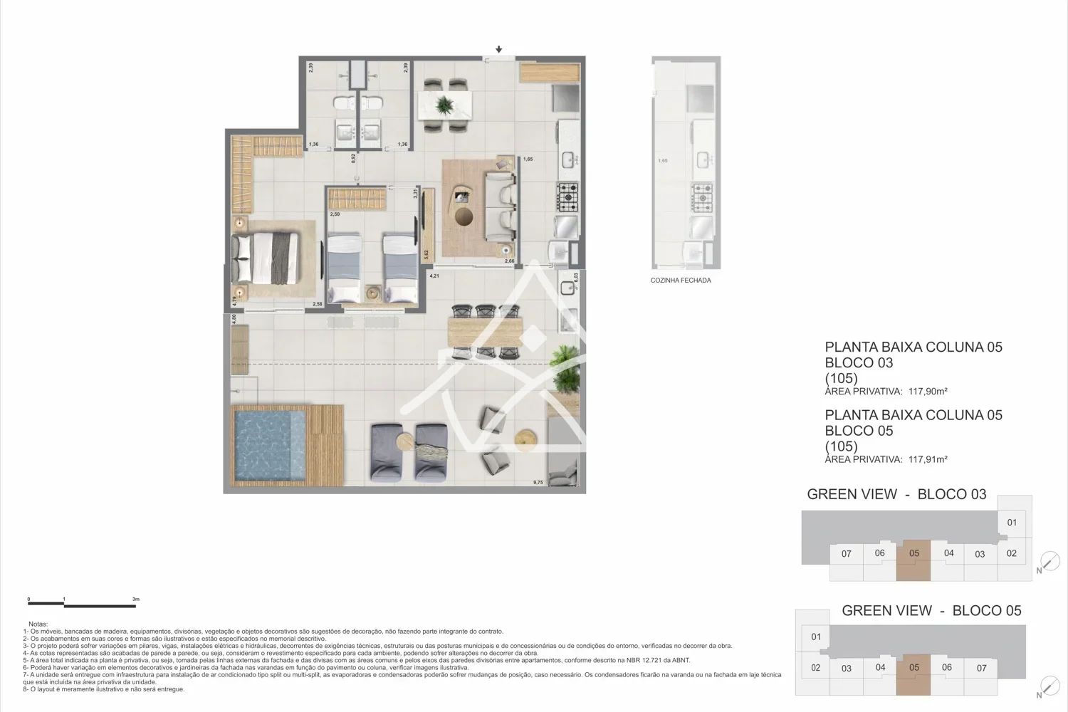 Apartamentos na Planta no Green View Barra da Tijuca